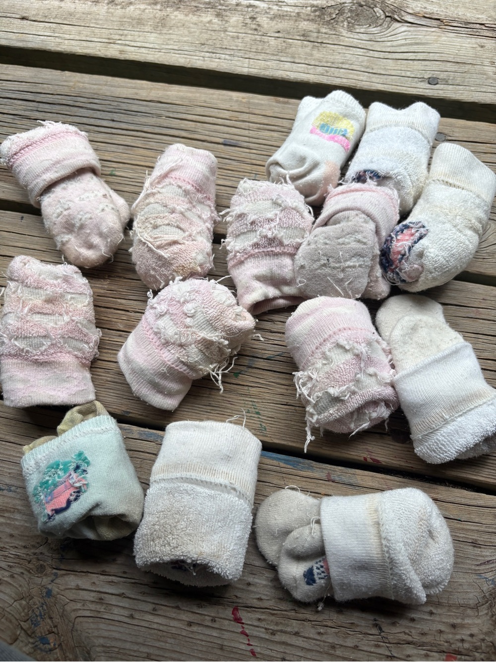 Gymboree Pink Cream Baby socks bundle lot 14 pairs cozy thick fuzzy warm winter
